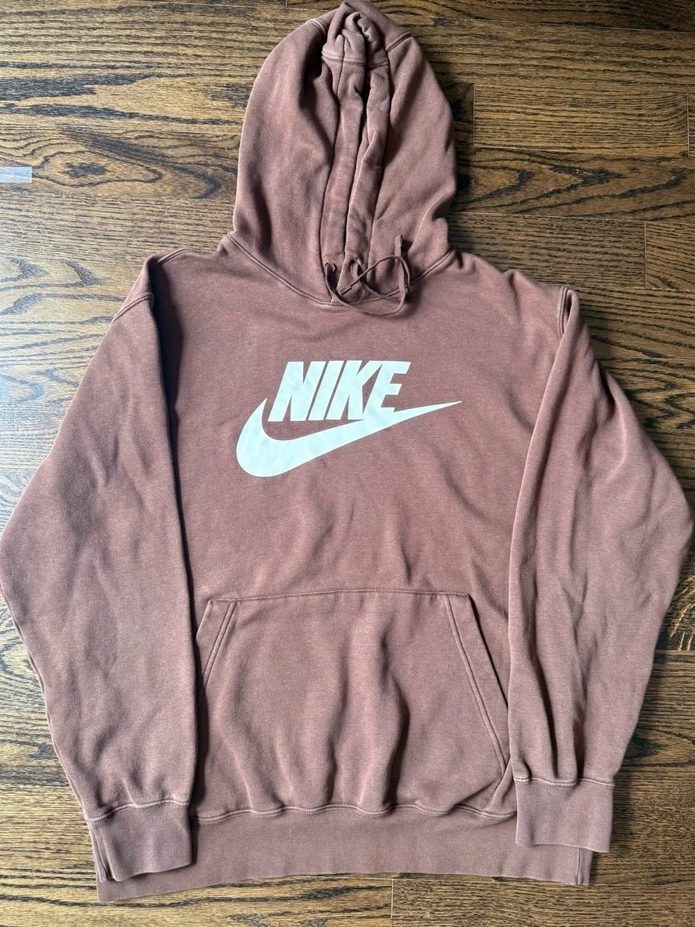 Nike Men’s Hoodie Brown with White Swoosh